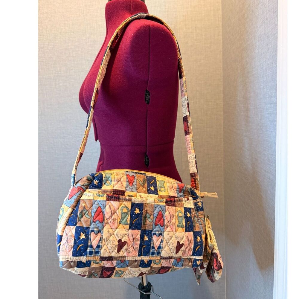 NWT Larenda Quilted Patchwork Purse Sunglasses Case Set Heart Folkart Grannycore